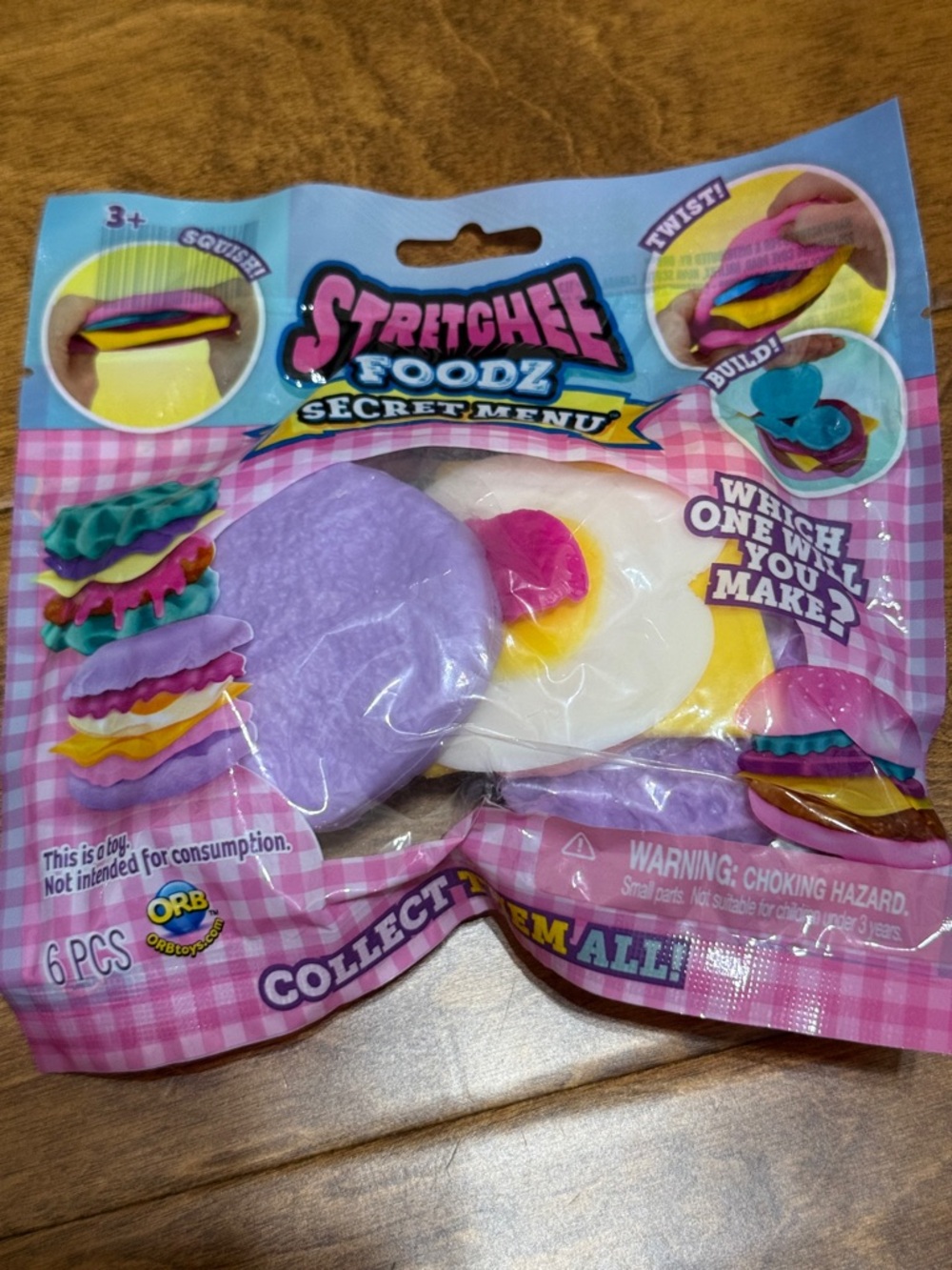 NWT Stretchee Foodz Secret Menu Squishy Toy Pack - Breakfast
